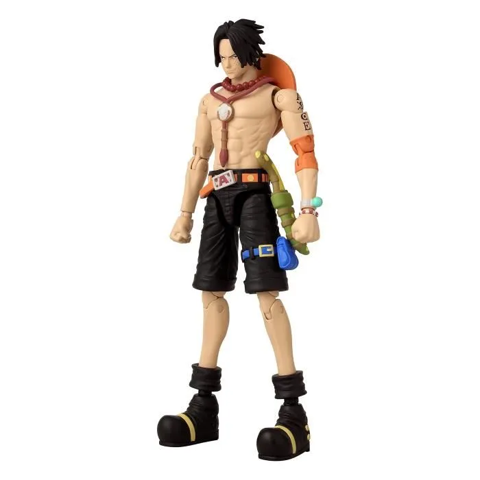 Bandai Figurine Anime Heroes One Piece - Portgas D. Ace 17 cm avec 16 points d'articulation - Collection et décoration