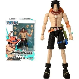 Bandai Figurine Anime Heroes One Piece - Portgas D. Ace 17 cm avec 16 points d'articulation - Collection et décoration