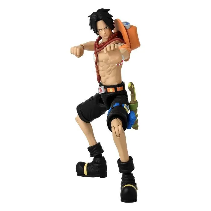 Bandai Figurine Anime Heroes One Piece - Portgas D. Ace 17 cm avec 16 points d'articulation - Collection et décoration