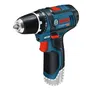Bosch Professional GSR 12V-15 Perceuse-visseuse sans fil 12 V - 30 Nm, mandrin Auto-Lock 10 mm, 2 vitesses, compacte (169 mm) avec coffret L-Boxx (Outil seul)