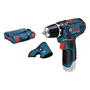 Bosch Professional GSR 12V-15 Perceuse-visseuse sans fil 12 V - 30 Nm, mandrin Auto-Lock 10 mm, 2 vitesses, compacte (169 mm) avec coffret L-Boxx (Outil seul)