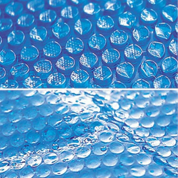 Gre Bâche été à bulles pour piscine ovale 5,00 m x 3,00 m, Bleu clair