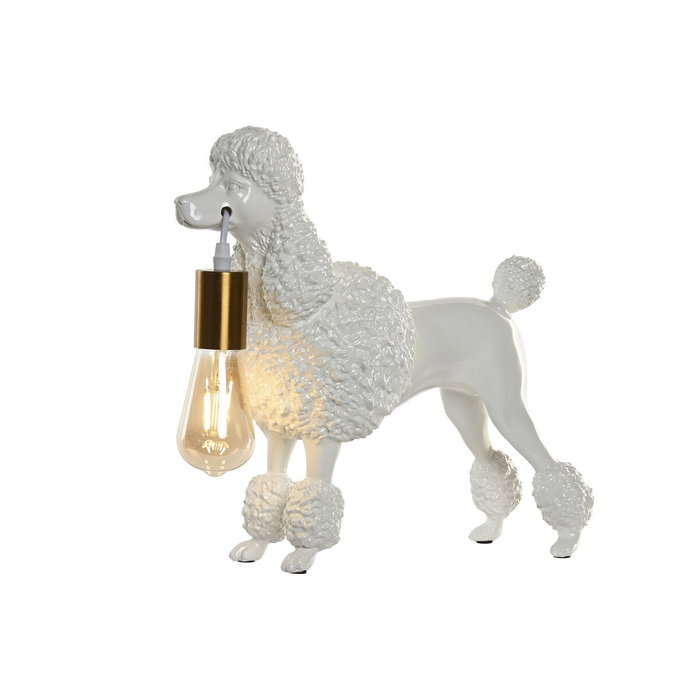 Lampe de bureau Home ESPRIT Blanc Doré 50 W 220 V Lampe de bureau Home ESPRIT Blanc Doré 50 W 220 V