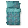 Today Parure de Lit Feuillage Exotique Bleu Canard 260 x 240 cm