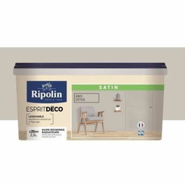 Ripolin Peinture Couleur Satin Ultra Couvrante Gris cetus