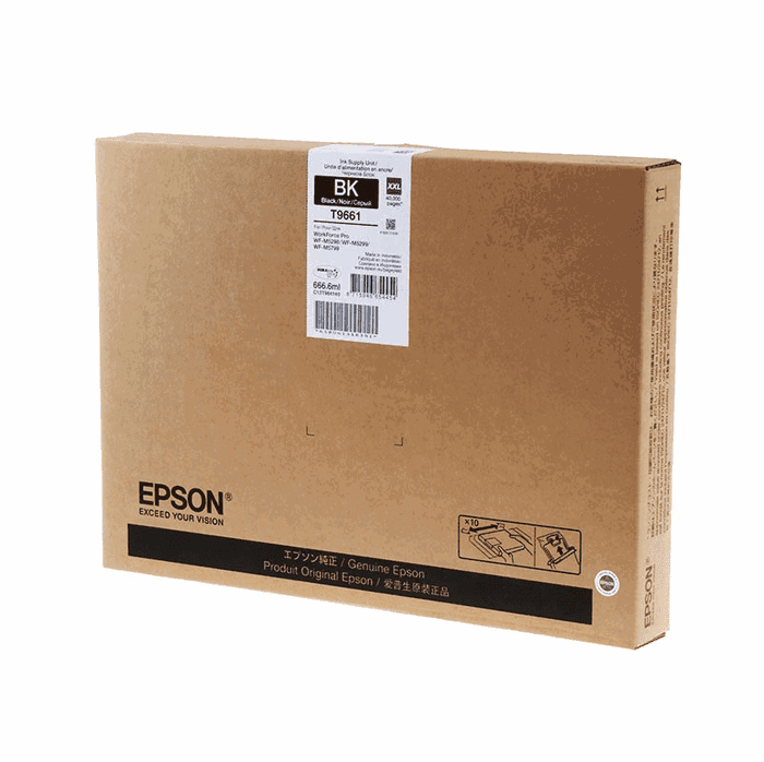 Epson Cartouche d'encre C13T966140 T9661 Noir Haute Capacité - Compatible imprimantes Epson WorkForce et Expression Epson Cartouche d'encre C13T966140 T9661 Noir Haute Capacité - Compatible imprimantes Epson WorkForce et Expression