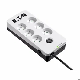 Eaton PB6F Protection Box 6 Multiprise Parafoudre - 6 Prises Françaises - Blanc & Noir