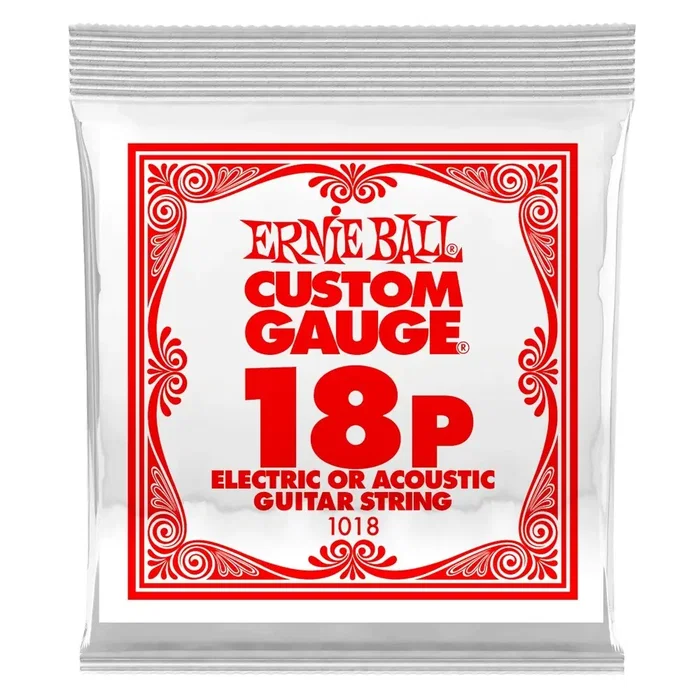 Ernieball Cuerda Eléctrica Slinky Plana 018 - Jeu de 6 Cordes pour Guitare Électrique (Set de 6)