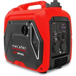 Mecafer Groupe Électrogène Inverter MF2100i (Réf. 450121) - 2000 W - Puissance stable pour appareils électroniques, usage extérieur et urgence