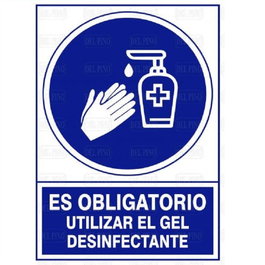DUVER Signalisation Obligatoire Gel Désinfectant Rectangulaire