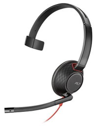Poly Blackwire 5210 Micro-casque Monaural USB-C Noir/Rouge