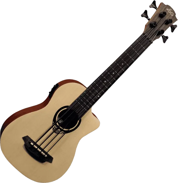 LAG Ukelele Tiki Uku Mini Bass Cutaway Électroacoustique