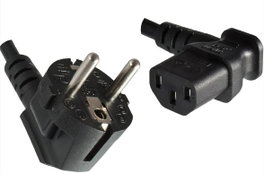 MicroConnect Cordon d'alimentation Schuko anglé - C13 anglé, 1,8 m