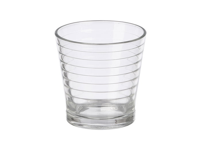 Vivalto Lot de 6 Verres Rayure Horizontale 280 ml Verre Transparent 27x9x16 cm (Set de 8)