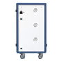 Techly Station de Charge USB avec Chariot Ventilé pour 30 Ordinateurs Portables / Tablettes / Smartphones Blanc/Bleu