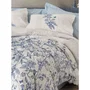 Parure de lit Bleu - 1 housse de couette 240 x 220 cm + 2 taies d'oreiller 60 x 60 cm - 100% coton renforcé
