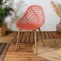 Home Deco Factory Chaise d'Extérieur Terracotta Alame