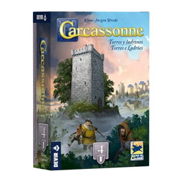 Devir - Carcassonne : Tours et Voleurs Expansion 4 (Espagnol) - Jeu de Plateau