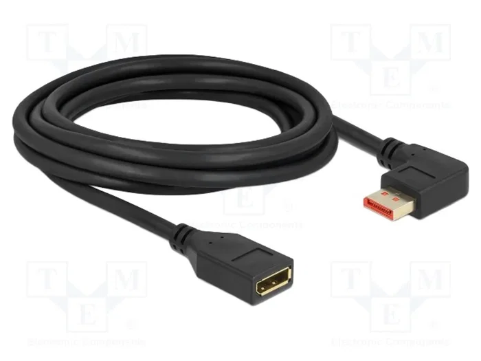 DELOCK Câble DisplayPort 1.4 3m avec connecteur 90° DELOCK Câble DisplayPort 1.4 3m avec connecteur 90°