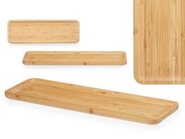 KINVARA Planche à découper rectangulaire en bambou pour apéritif 46x15 cm