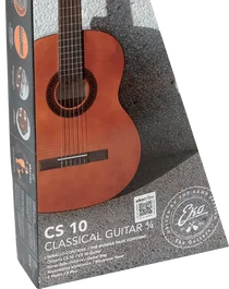 EKO Pack Guitare Classique 4/4 Studio 10 - Naturel avec Étui, Accordeur et Médiators