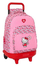 Safta Mochila Gde. c/ruedas compact extraible Hello Kitty 33x45x22cm
