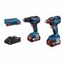 Bosch Professional Combo Kit 2 Outils 18V : GDX 18V-200 + GSB 18V-55 avec 2x4,0Ah et Chargeur GAL 18V-40