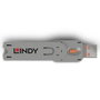 Lindy Clé de sécurité pour bloqueur de port USB Type A, orange - Compatible uniquement avec le bloqueur de couleur correspondante