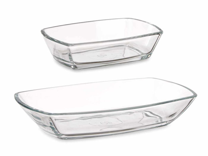 Pasabahce Set 2 Plats Tokio 12 cm et 18 cm en Verre Transparent (Set de 6)
