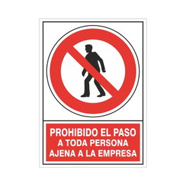 DUVER Signal de prohibition d'accès adhésive 148 x 105 mm