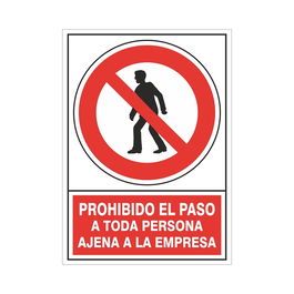 DUVER Signalisation Adhésive 414 Prohibido Paso A Toda Pers.Ajena 148x105mm