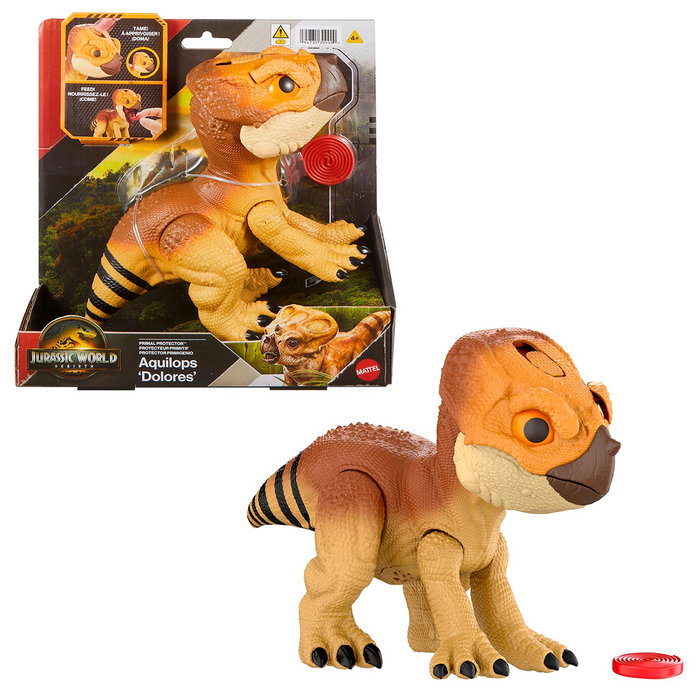 Mattel Jurassic World - Figurine Aquilops Dolores Interactive