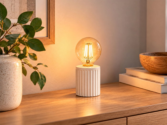 GIFTDECOR Lampe LED Base Rayas Bleu
