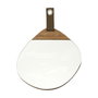Home Deco Factory Miroir mural en bois avec poignée imitation cuir