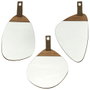 Home Deco Factory Miroir mural en bois avec poignée imitation cuir