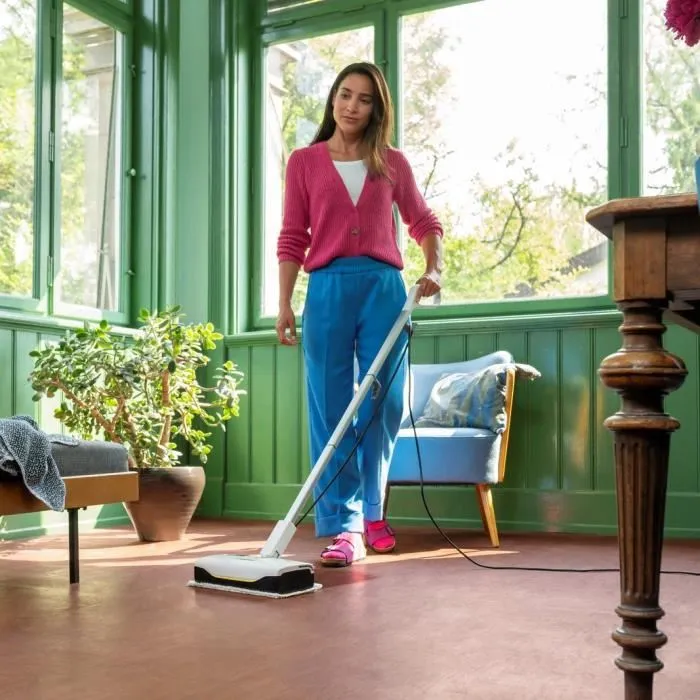 Karcher SC 1 Upright Easy Fix - Balai vapeur vertical blanc avec système Easy Fix