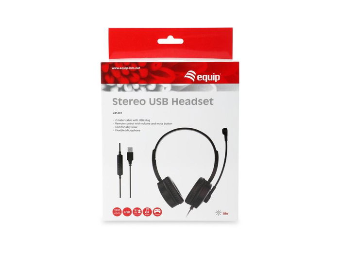 Equip Auriculares USB 245301 Noir Equip Auriculares USB 245301 Noir