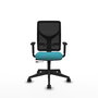 PIQUERAS Y CRESPO Chaise Motilla Synchrone/Traslack Turquoise/Noir
