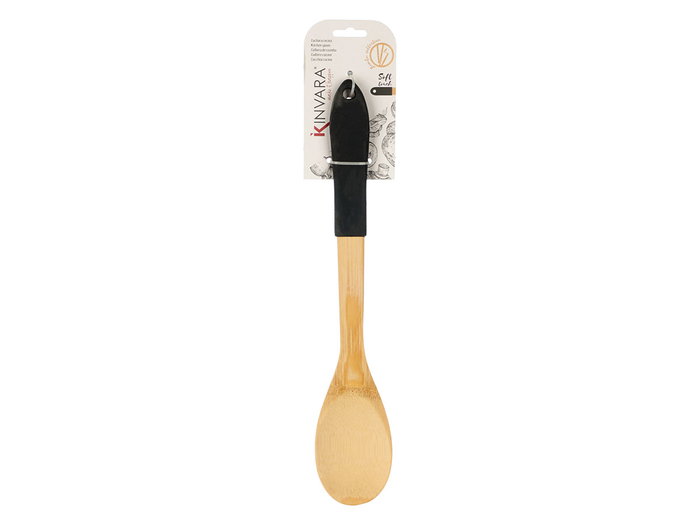 KINVARA Cuillère en Bambou et Silicone Noire