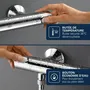 Grohe Mitigeur thermostatique douche Precision Flow Montage mural Chromé Protection anti-brûlure avec inverseur