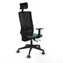 Piqueras y Crespo Chaise de Bureau Horna avec Appui-tête Vert Émeraude