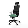 Piqueras y Crespo Chaise de Bureau Horna avec Appui-tête Vert Émeraude
