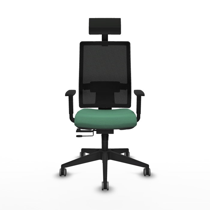 Piqueras y Crespo Chaise de Bureau Horna avec Appui-tête Vert Émeraude