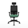 Piqueras y Crespo Chaise de Bureau Horna avec Appui-tête Vert Émeraude