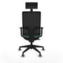 Chaise de Bureau avec Appui-tête Piqueras y Crespo 1D066G1 Vert émeraude