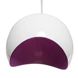 Lampe Suspendue "Brooke" SKD-P039-W Blanche Métal/PVC Style Rétro Industriel