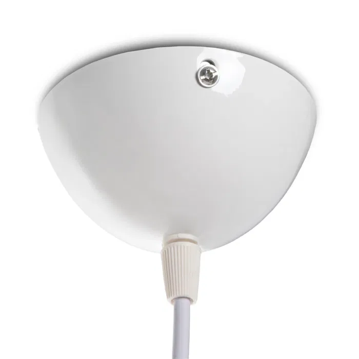 Lampe Suspendue "Brooke" SKD-P039-W Blanche Métal/PVC Style Rétro Industriel Lampe Suspendue "Brooke" SKD-P039-W Blanche Métal/PVC Style Rétro Industriel