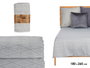 GIFTDECOR Couvre-lit à losanges gris 180x260cm