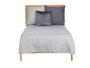 GIFTDECOR Couvre-lit à losanges gris 180x260cm
