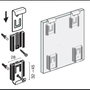 WOLFPACK LINEA PROFESIONAL Agrafe réglable pour miroir inoxydable 25x30 (4 unités)